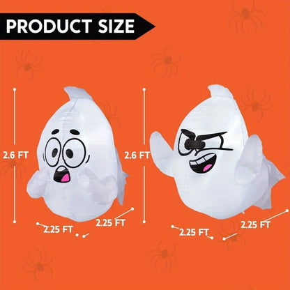2 Pack Halloween Inflatable Window Ghost