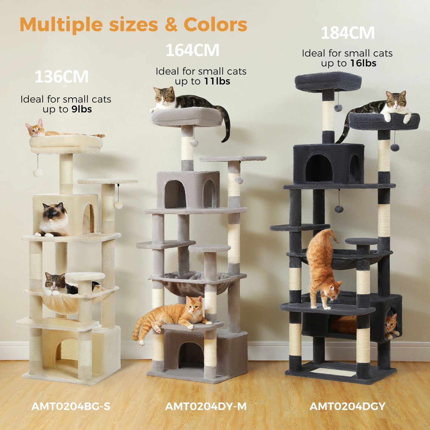 Large Tree & Tower for Indoor Cats With Scratching Posts