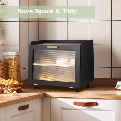 Double Layer Bamboo Large Bread Box