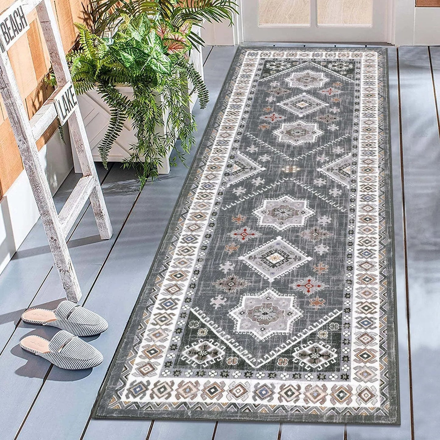 VIKAMA Bohemian Washable Rug
