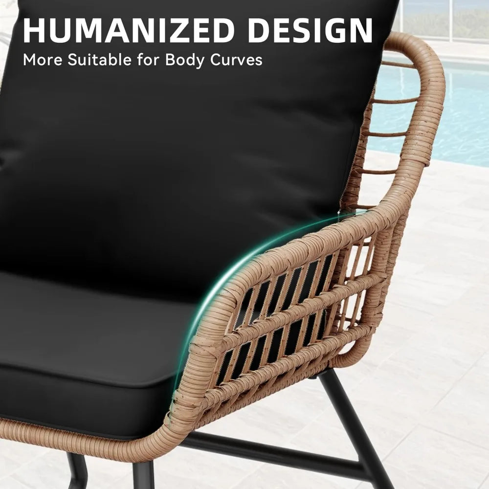 Outdoor Wicker Patio Set of  4