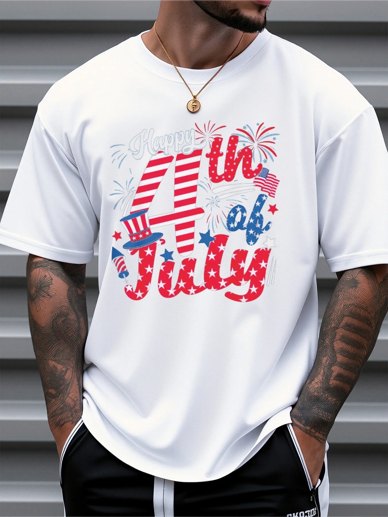 4th of July Patriotic Graphic T-Shirt