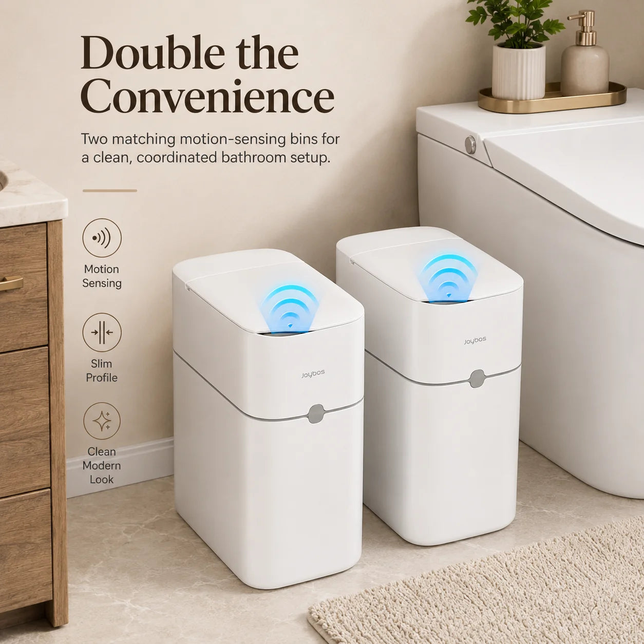 Touchless Trash Can with Auto Bag-Suction