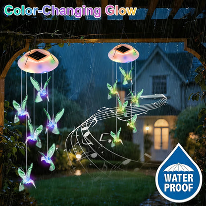 Solar Hummingbird Wind Chimes