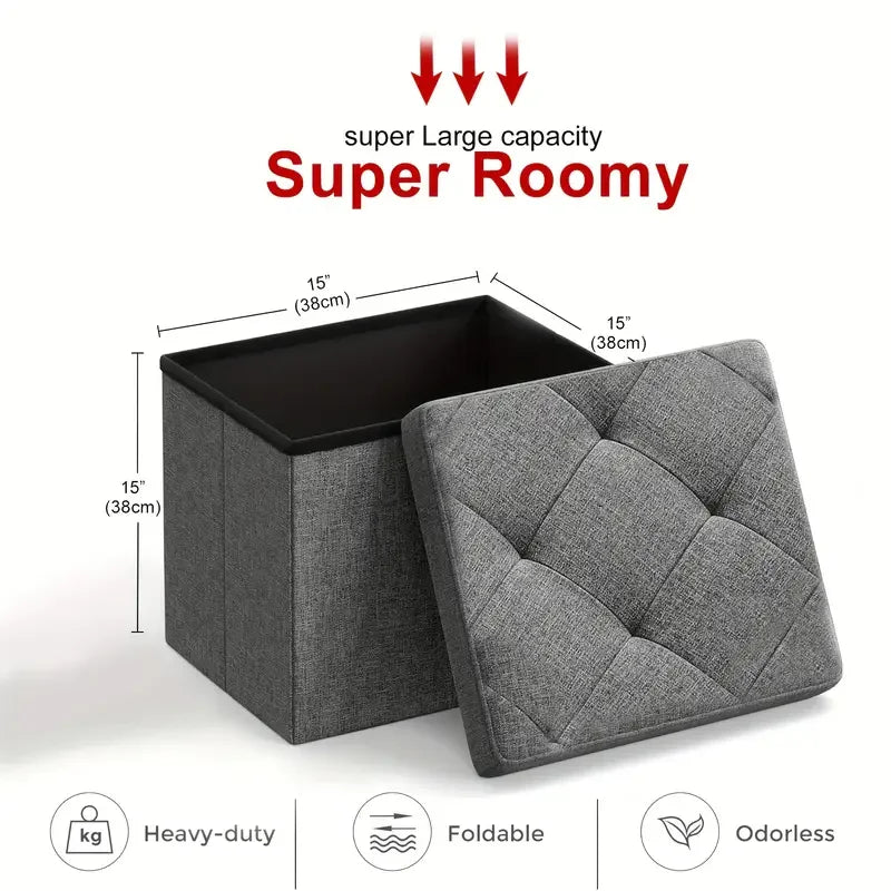 Heavy-Duty, Multi-Purpose Storage Ottoman