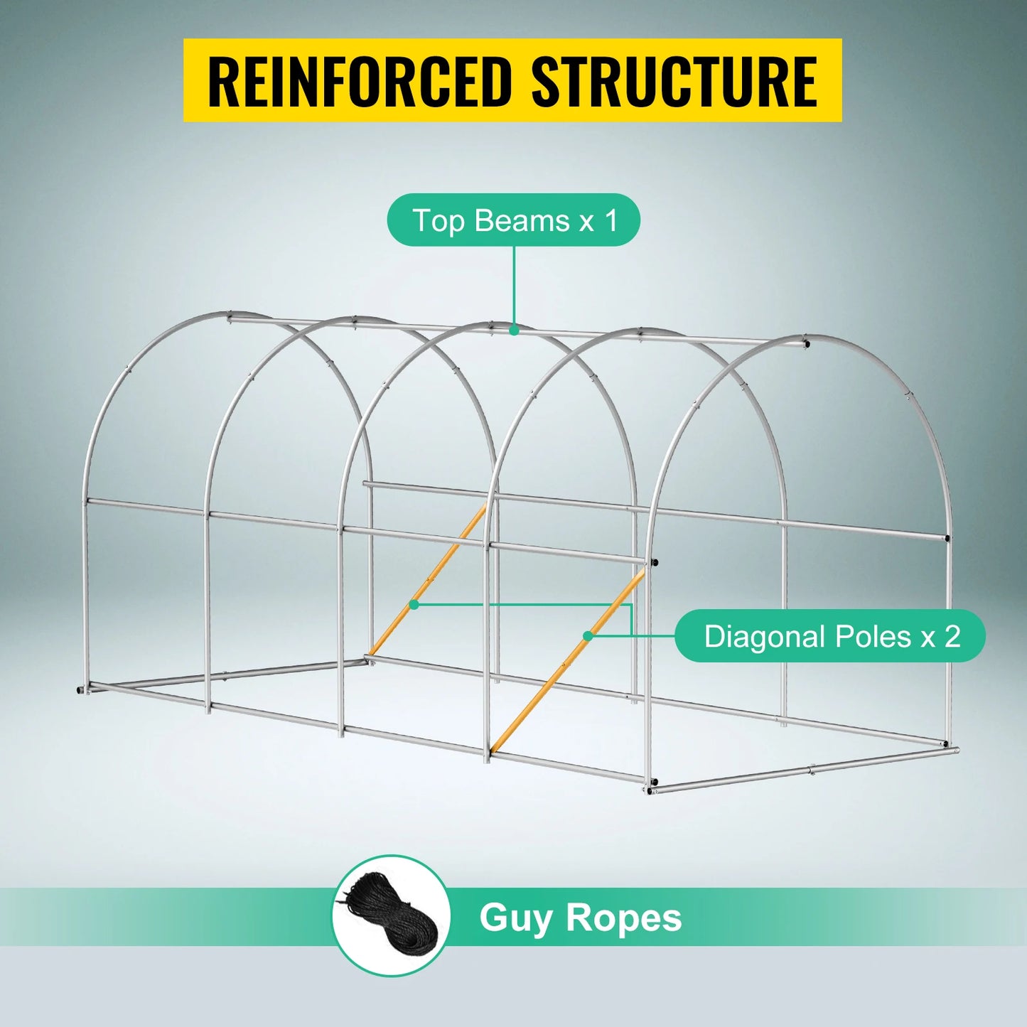 Galvanized Frame & Waterproof Cover Greenhouse