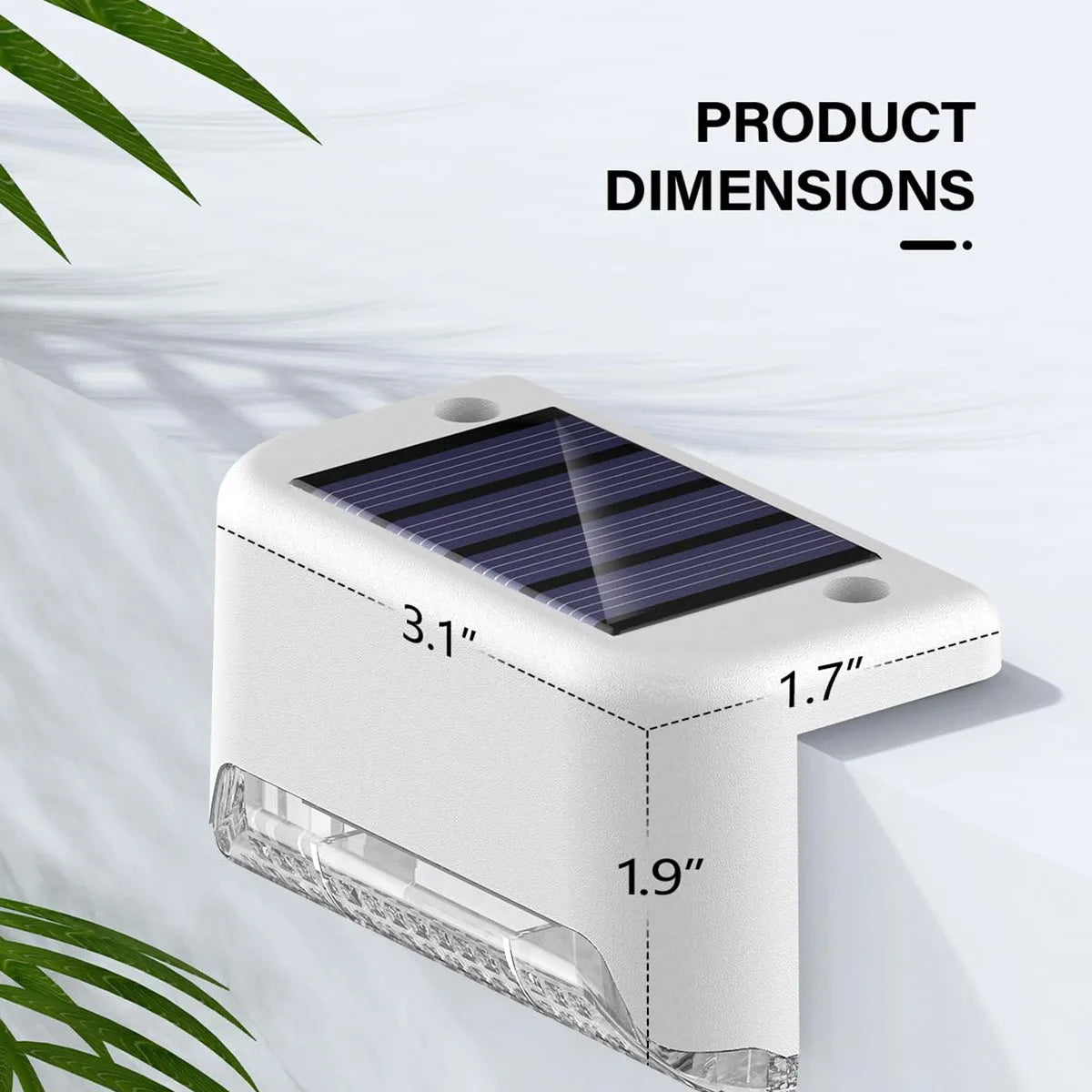 4pk/12pk LED Solar Deck & Stair Lights