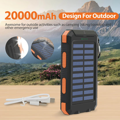 Waterproof Solar Power Portable Charger