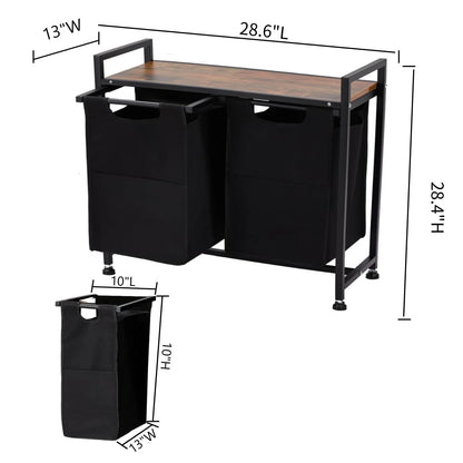 Laundry Hamper 2 Section with Removable Bag