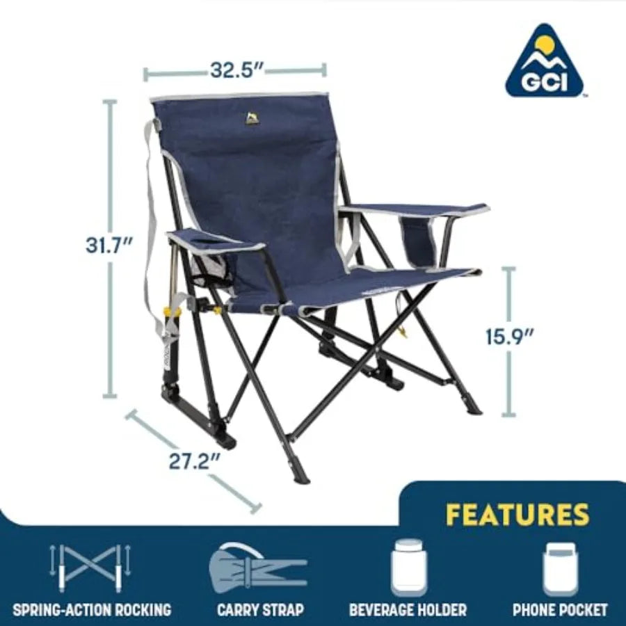 Folding Kickback Rocking Chair