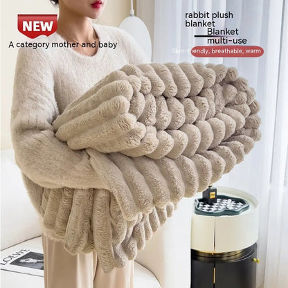 Soft Bubble Faux Fur Velvet Blanket