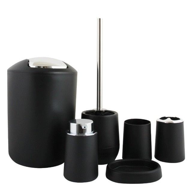 Bamboo Bathroom Accessories Set