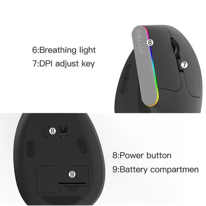 Wireless Ergonomic Vertical Mouse