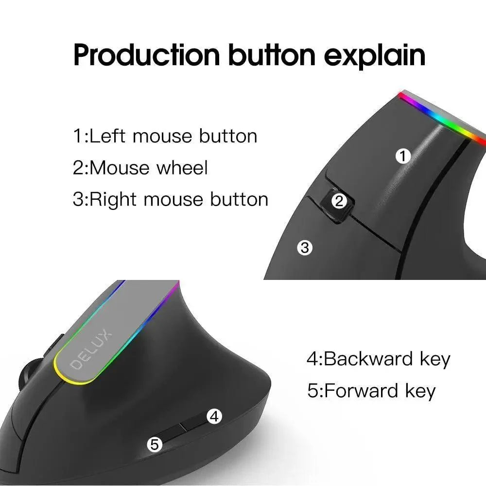 Wireless Ergonomic Vertical Mouse
