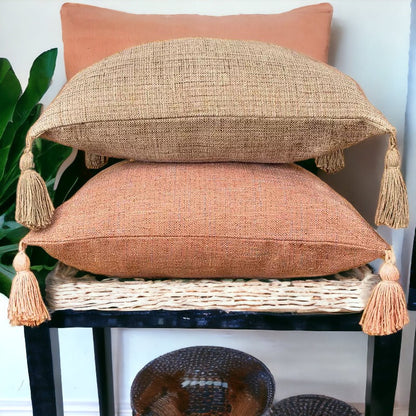 Boho Cotton Linen Pillow Cover 18x18