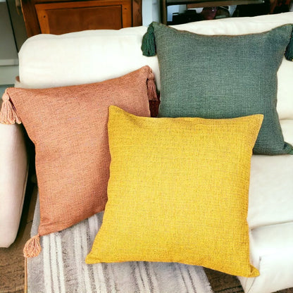 Boho Cotton Linen Pillow Cover 18x18