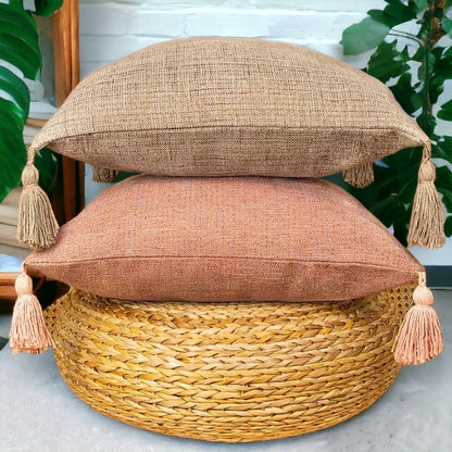 Boho Cotton Linen Pillow Cover 18x18
