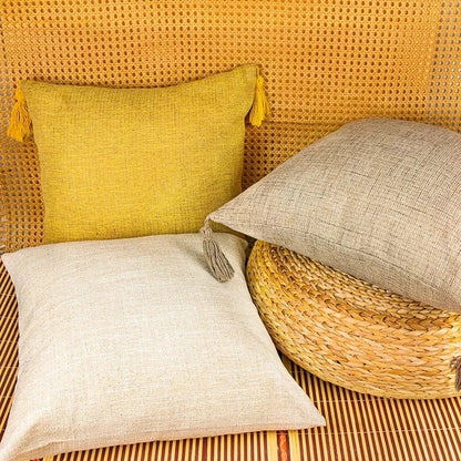 Boho Cotton Linen Pillow Cover 18x18