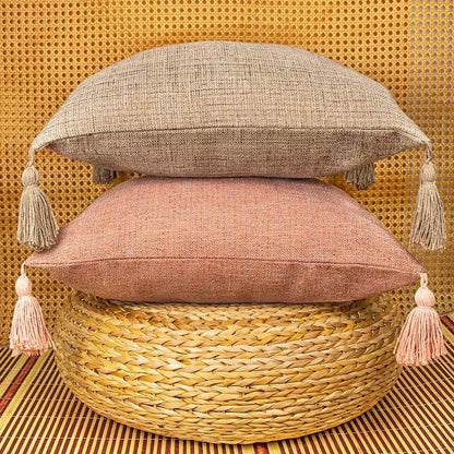 Boho Cotton Linen Pillow Cover 18x18