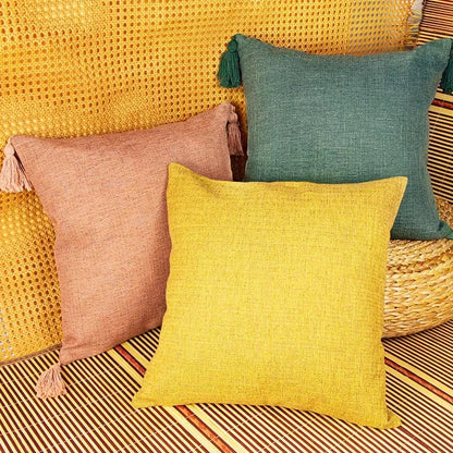 Boho Cotton Linen Pillow Cover 18x18