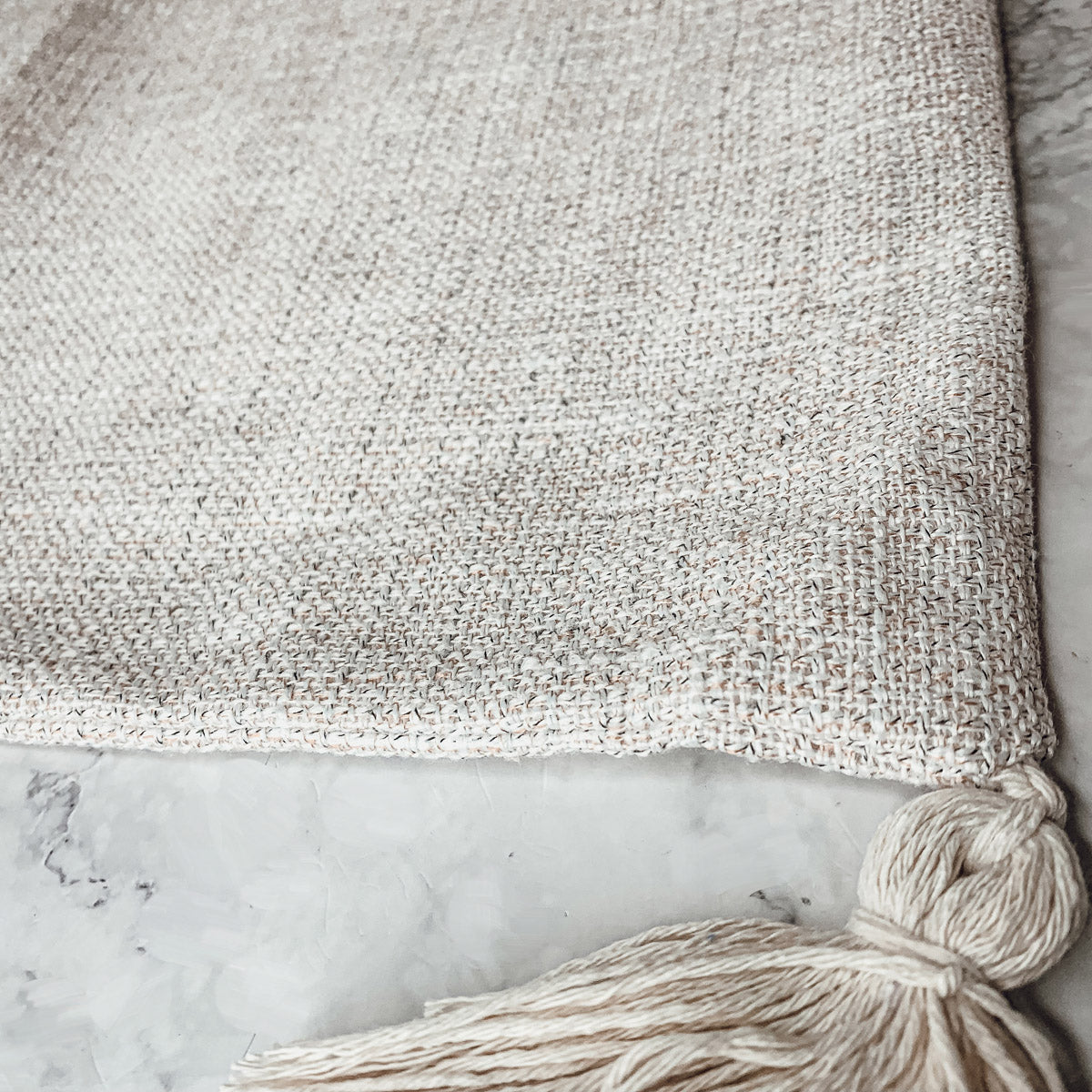 Boho Cotton Linen Pillow Cover 18x18