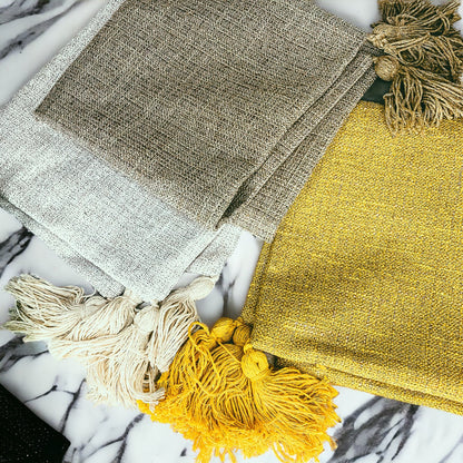 Boho Cotton Linen Pillow Cover 18x18