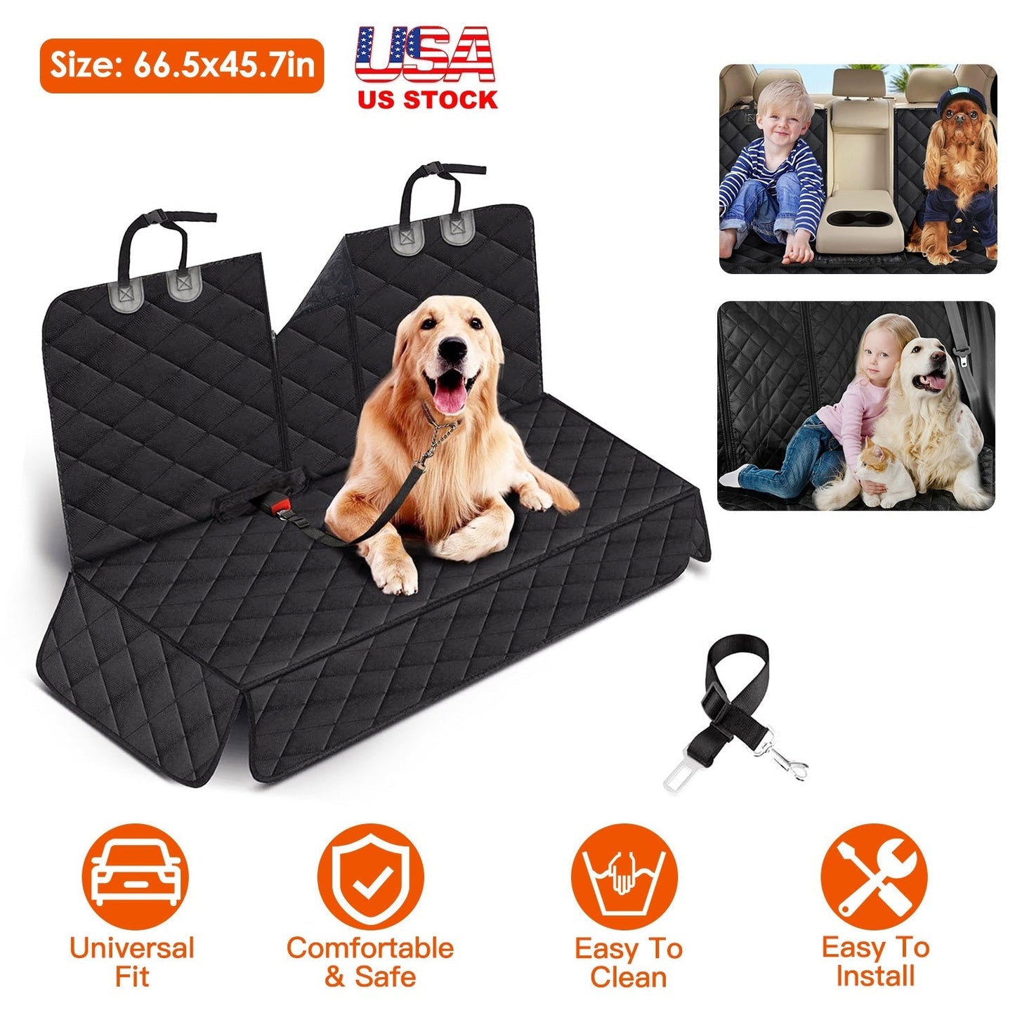 Dog Car Seat Cover Waterproof Scratch-proof