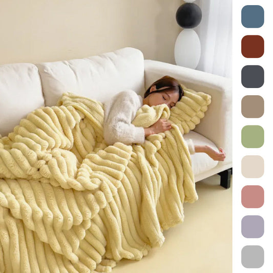 Soft Bubble Faux Fur Velvet Blanket