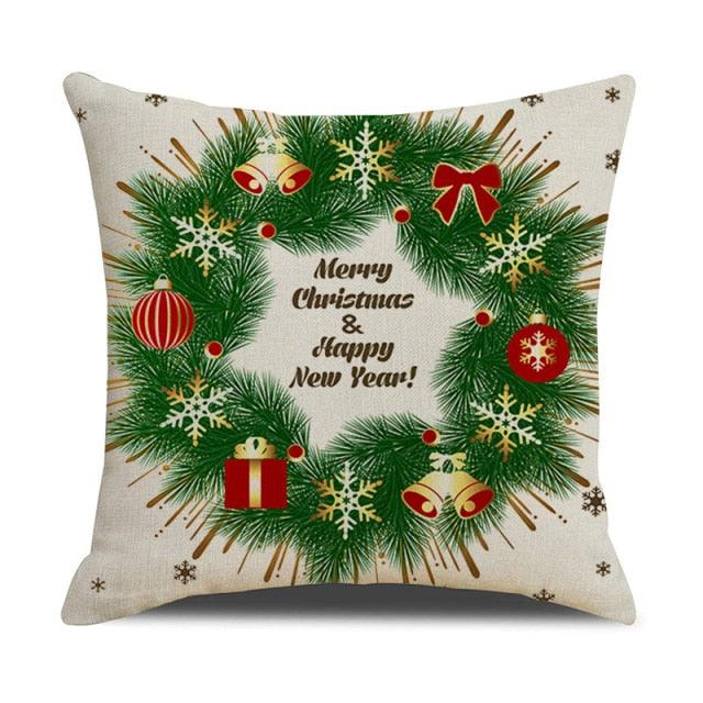 Christmas Cotton Throw Pillow Cases
