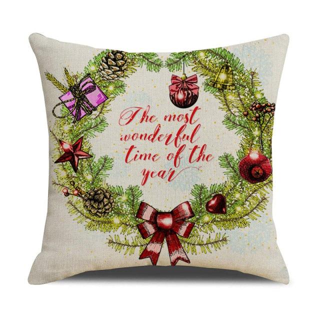 Christmas Cotton Throw Pillow Cases