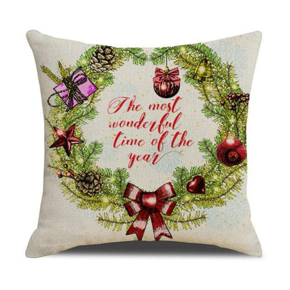Christmas Cotton Throw Pillow Cases