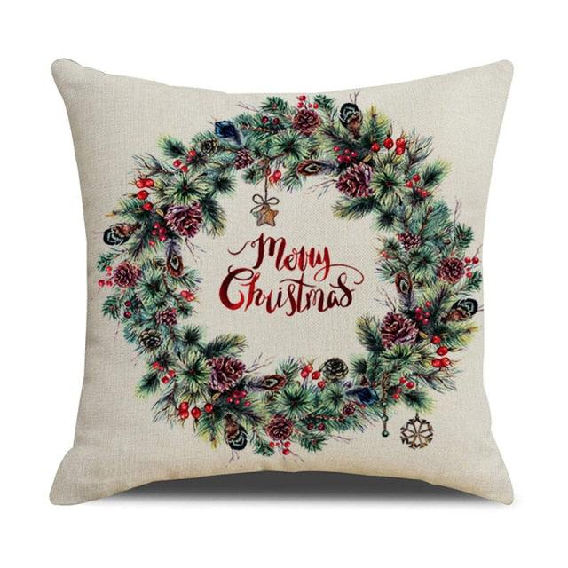 Christmas Cotton Throw Pillow Cases