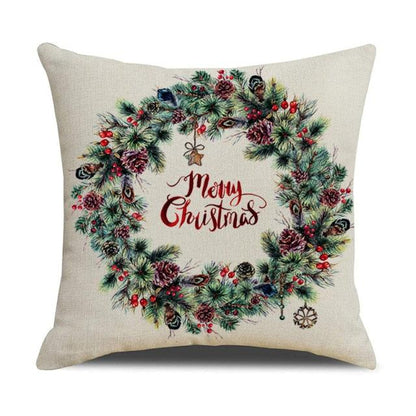 Christmas Cotton Throw Pillow Cases