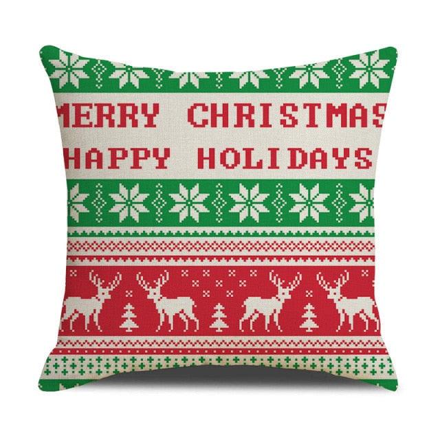 Christmas Cotton Throw Pillow Cases
