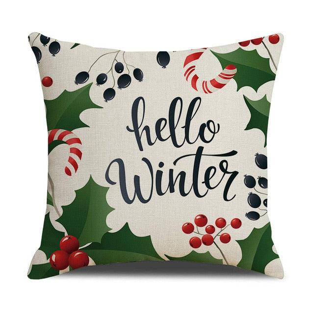 Christmas Cotton Throw Pillow Cases