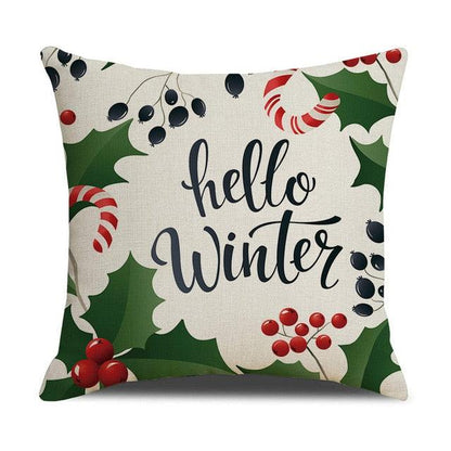 Christmas Cotton Throw Pillow Cases