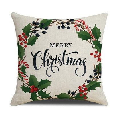 Christmas Cotton Throw Pillow Cases