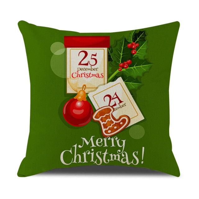 Christmas Cotton Throw Pillow Cases