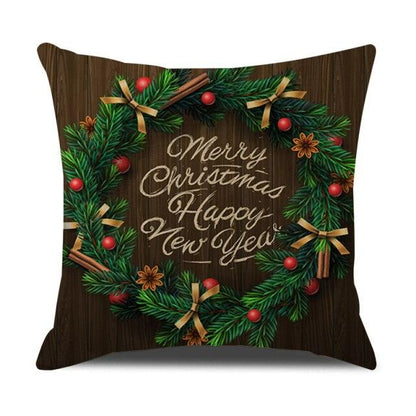 Christmas Cotton Throw Pillow Cases