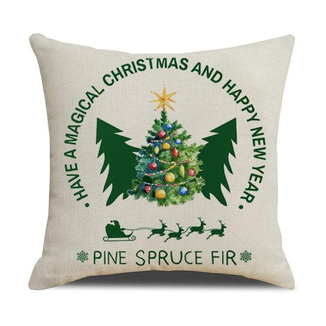 Christmas Cotton Throw Pillow Cases