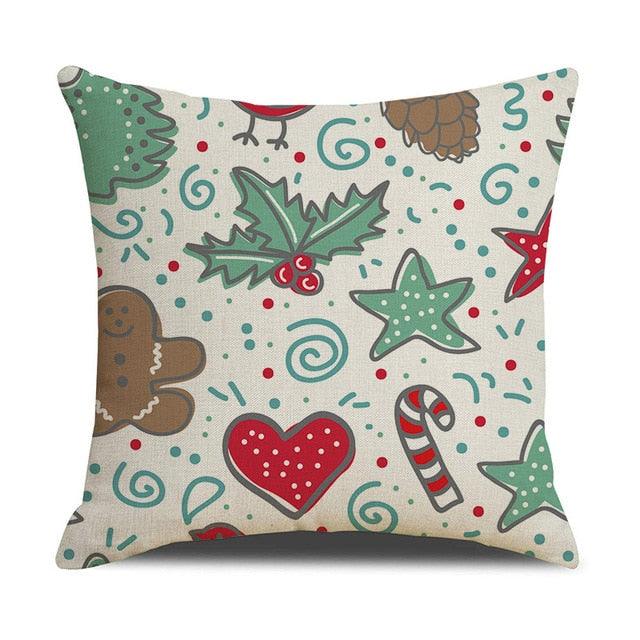 Christmas Cotton Throw Pillow Cases