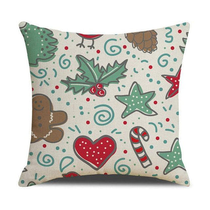 Christmas Cotton Throw Pillow Cases