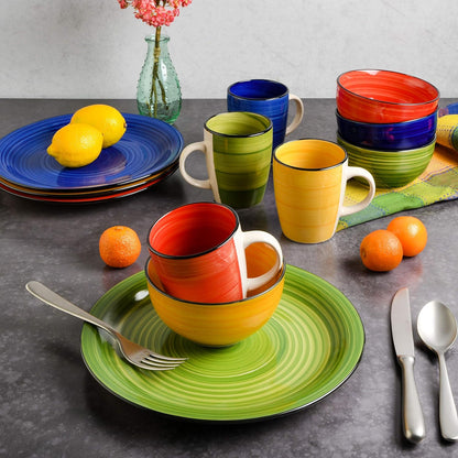 Gibson Home Vibes Dinnerware Set Service for 4 (12pcs) Assorted Colors