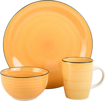 Gibson Home Vibes Dinnerware Set Service for 4 (12pcs) Assorted Colors