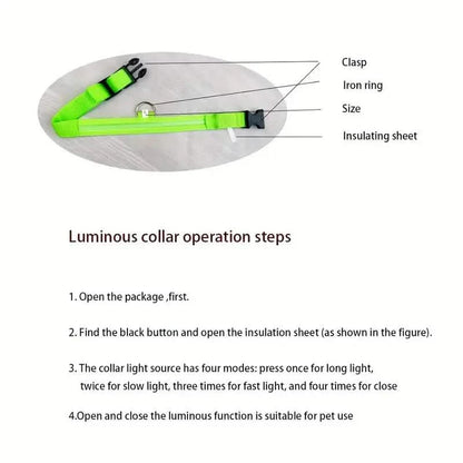 Adjustable LED Dog Collars