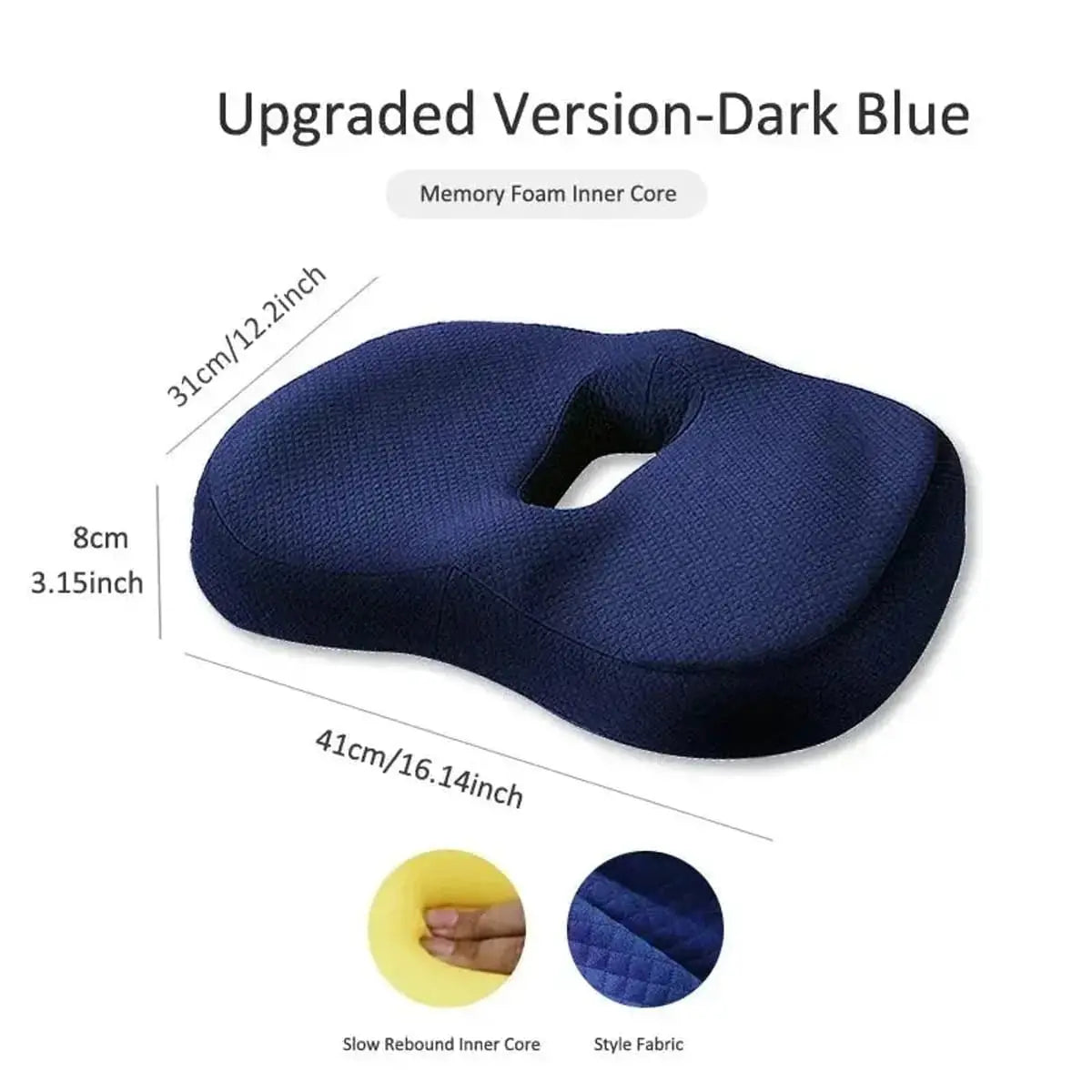Ergonomic Memory Foam Seat Cushion