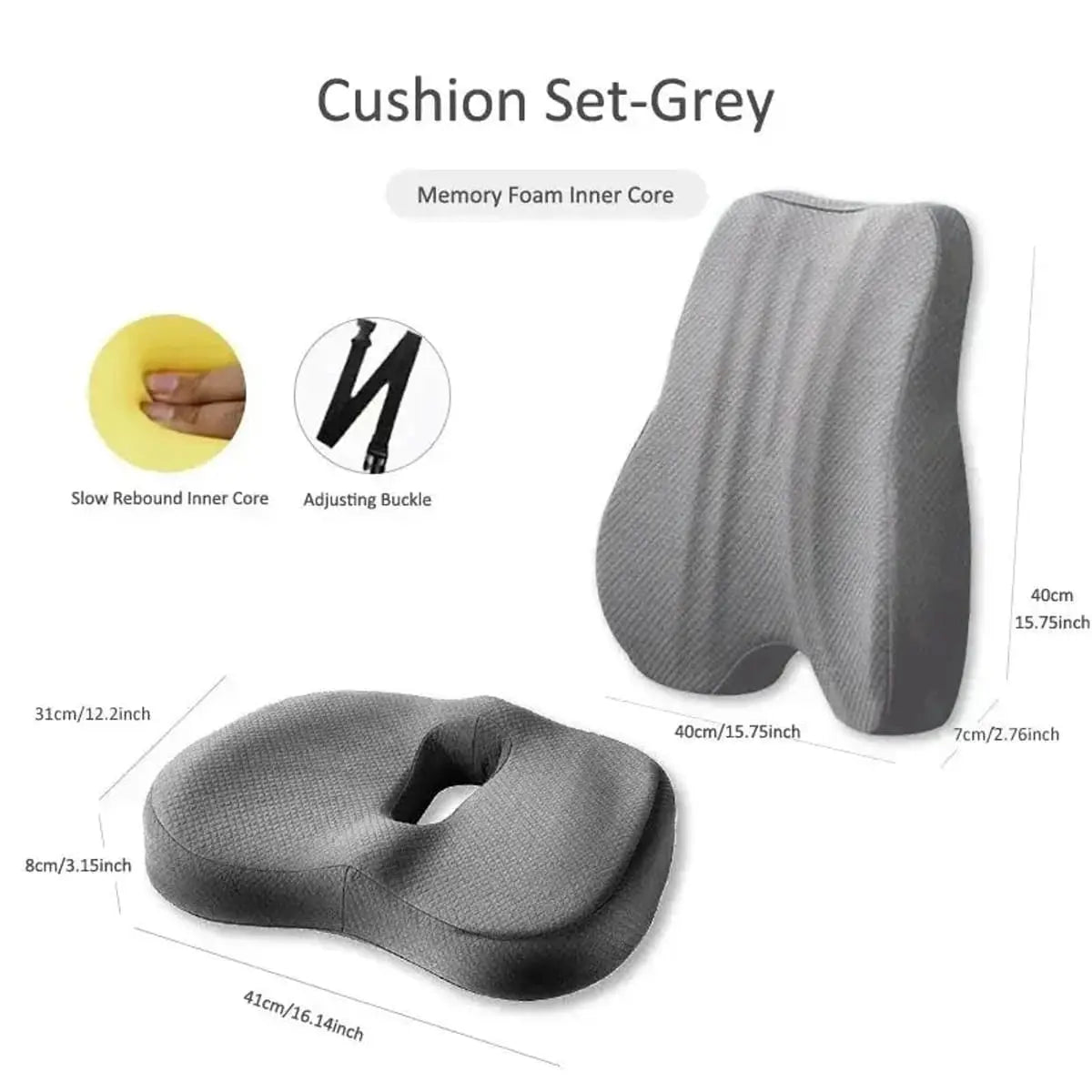 Ergonomic Memory Foam Seat Cushion