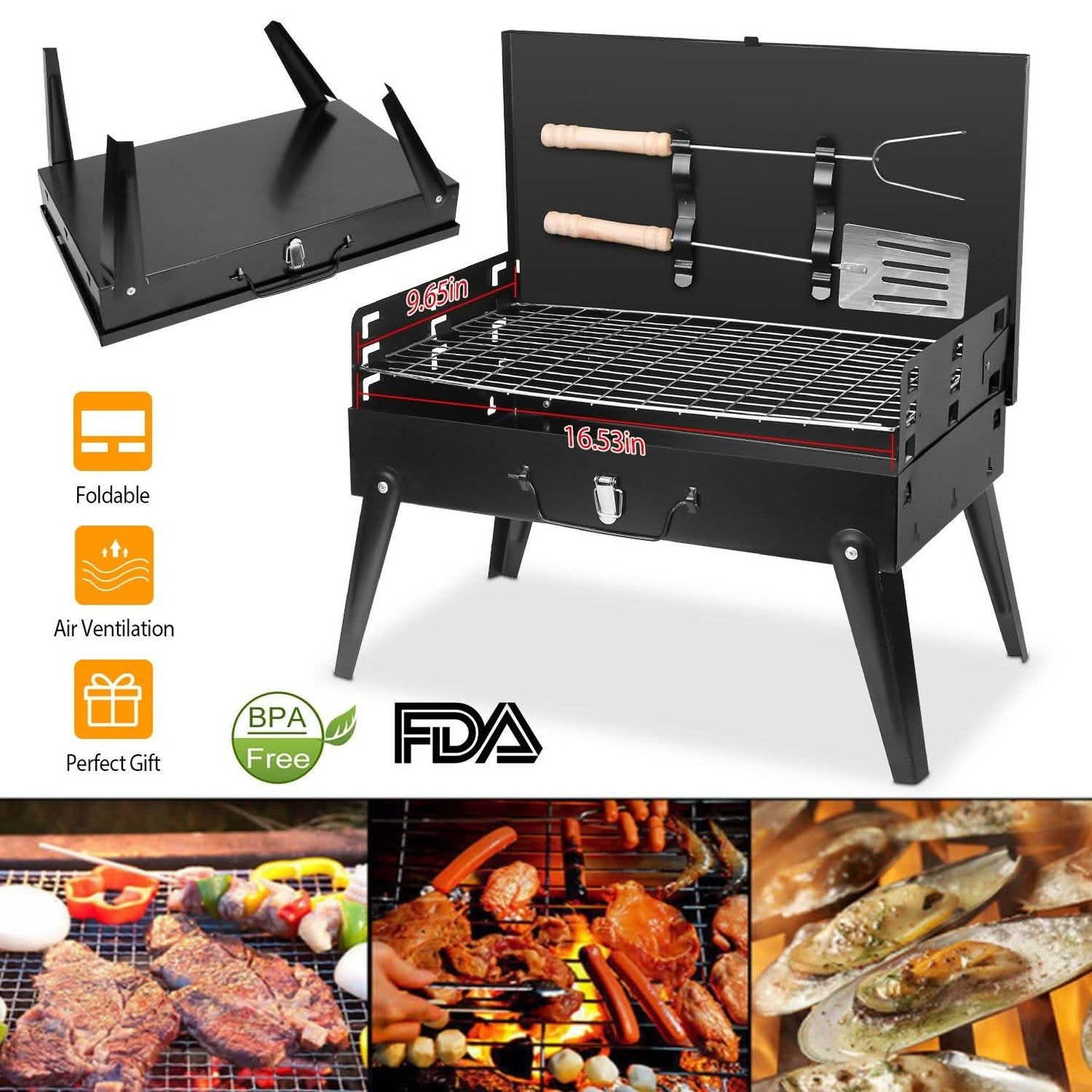 Portable Charcoal Grill