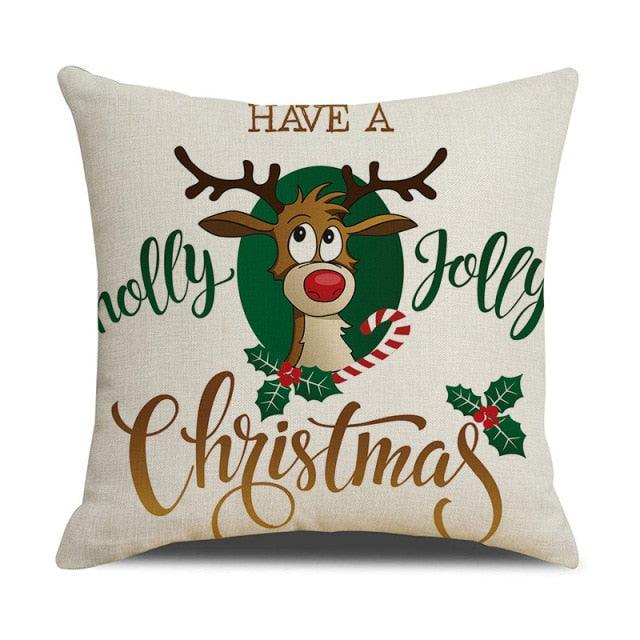 Christmas Cotton Throw Pillow Cases