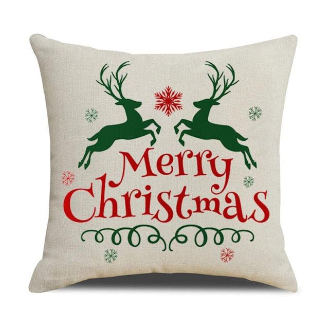 Christmas Cotton Throw Pillow Cases